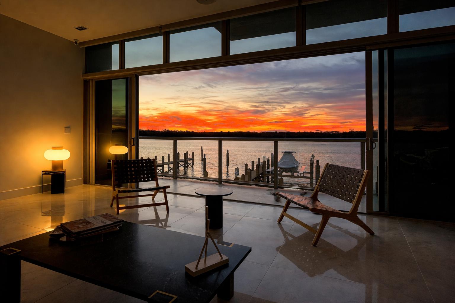 Sunset from living room