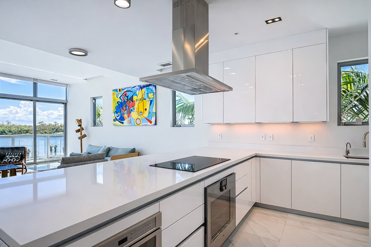 Kitchen with island seating