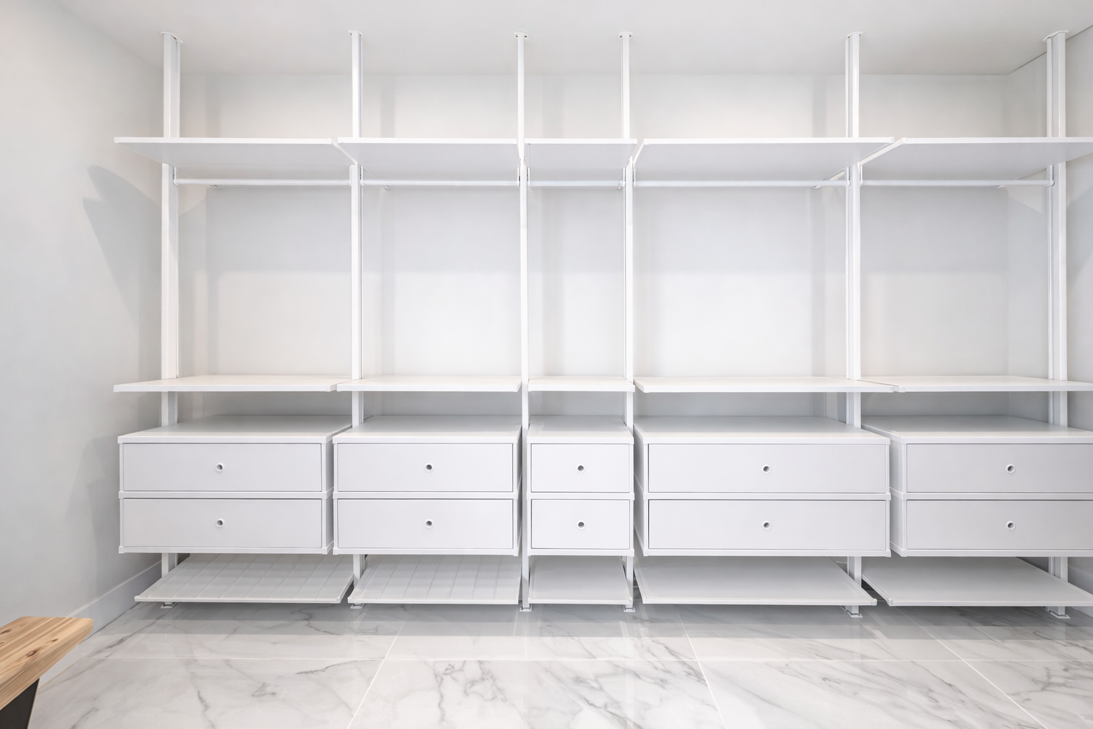 Primary suite walk-in closet